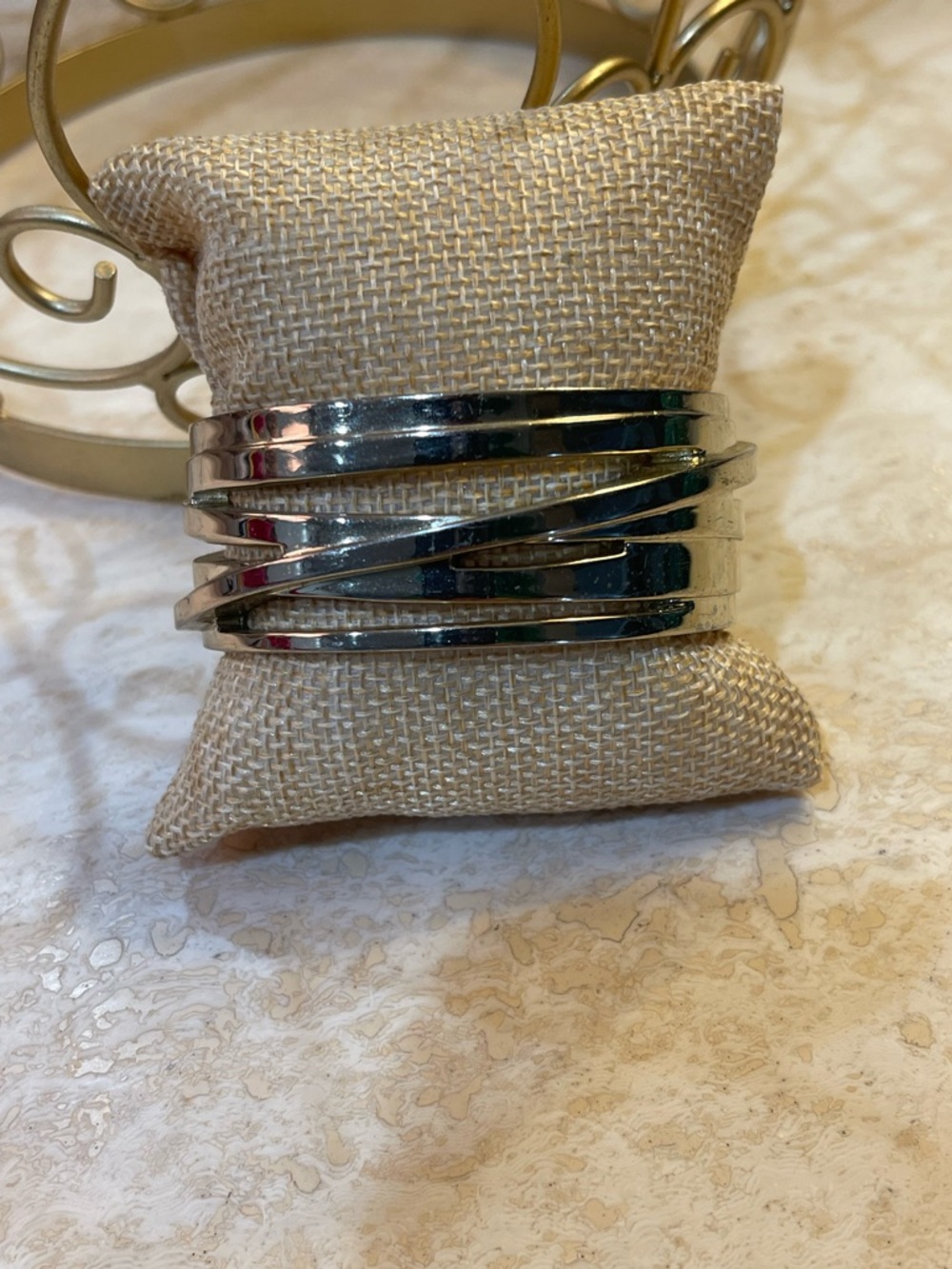LOFT Gold-Tone Multi-Band Cuff Bracelet